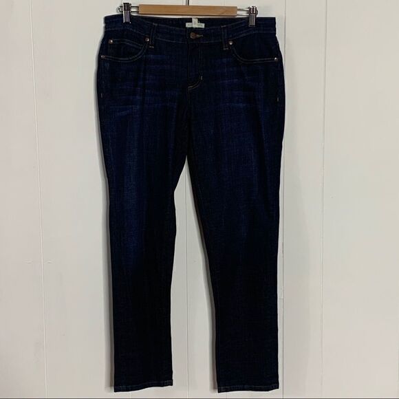 EILEEN FISHER Organic Cotton Mid Rise stretch Jeans Sz 6 - Picture 1 of 6